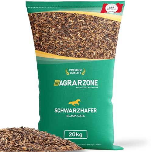 Agrarzone Schwarzhafer 25 kg | Premium Pferdefutter für Sport- & Freizeitpferde | Gereinigt & gentechnikfrei