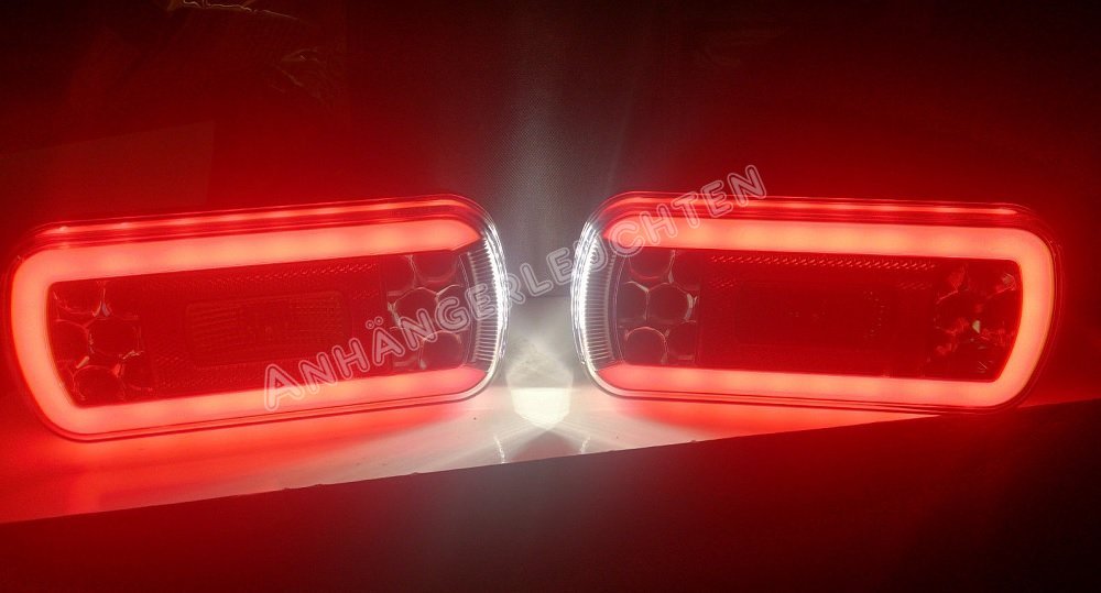 Friso LED Rückleuchten mit Kennzeichenbeleuchtung Rücklicht LED Rückleuchte LKW Trailer 2 Stück Anhänger LKW Wohnwagen Nutzfahrzeuge Trailer