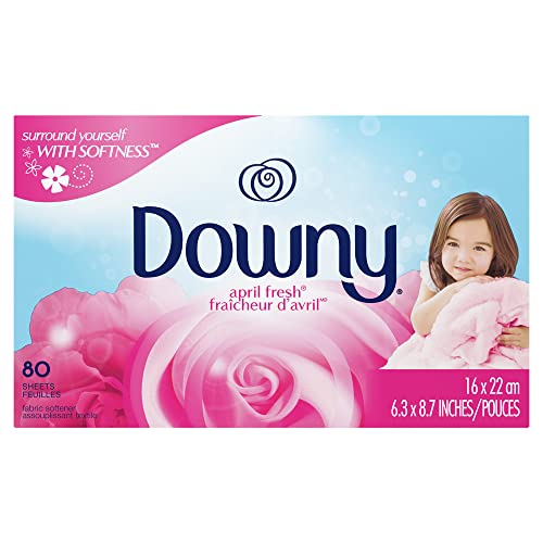 Downy Fabric Softener Sheets, April Fresh, 80 sheets by Downy