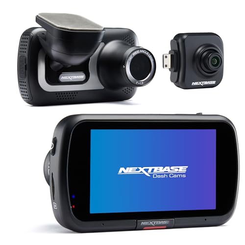 Nextbase® 522GW Dashcam Auto Bundle mit Rücksichtskamera, Full 1440p / 30 FPS, 1080p / 60 FPS, 3 Zoll HD Touchscreen, 140° Weitwinkel, SOS–Notruffunktion, Alexa, 10Hz GPS, Polarisationsfilter