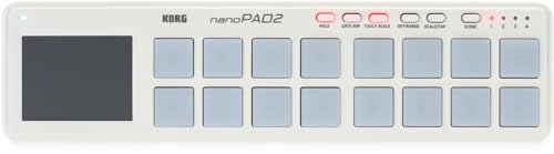 KORG nanoPAD2, USB-MIDI-Controller mit 16 Triggerpads, Weiß