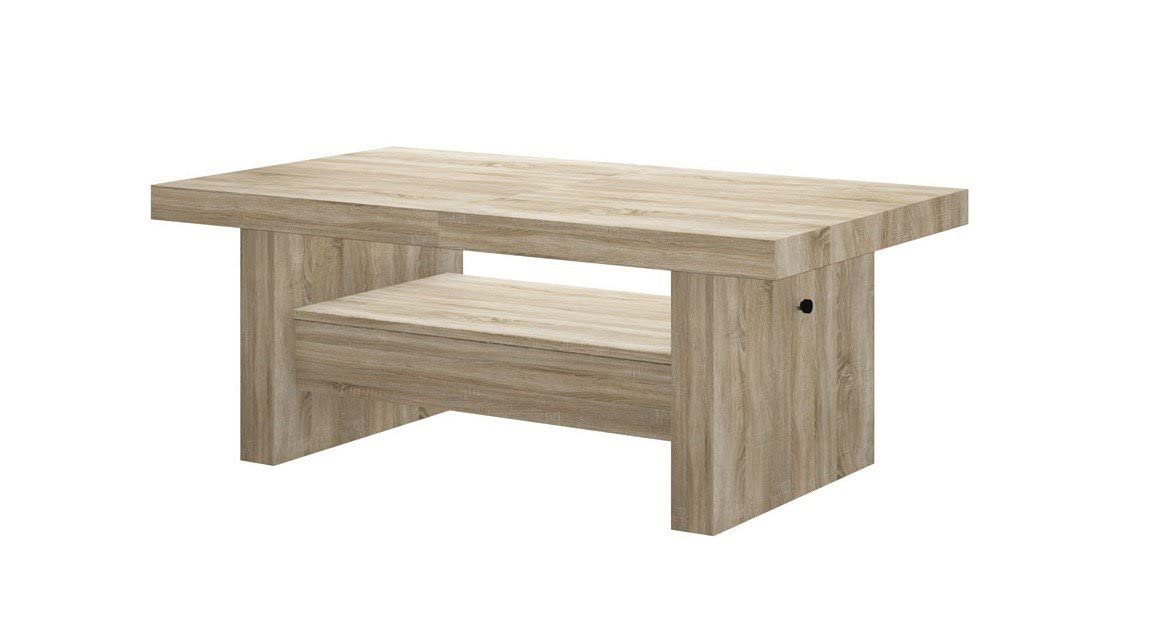 Design Couchtisch Tisch Aversa H-111 Sonoma Eiche Schublade höhenverstellbar ausziehbar Esstisch