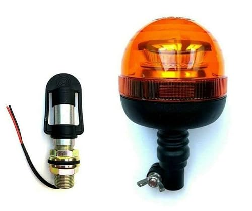 MelTruck® LED Rundumleuchte Warnleuchte 45 LED 12V 24V einzelner Blitz E9 mit Aufsteckrohr