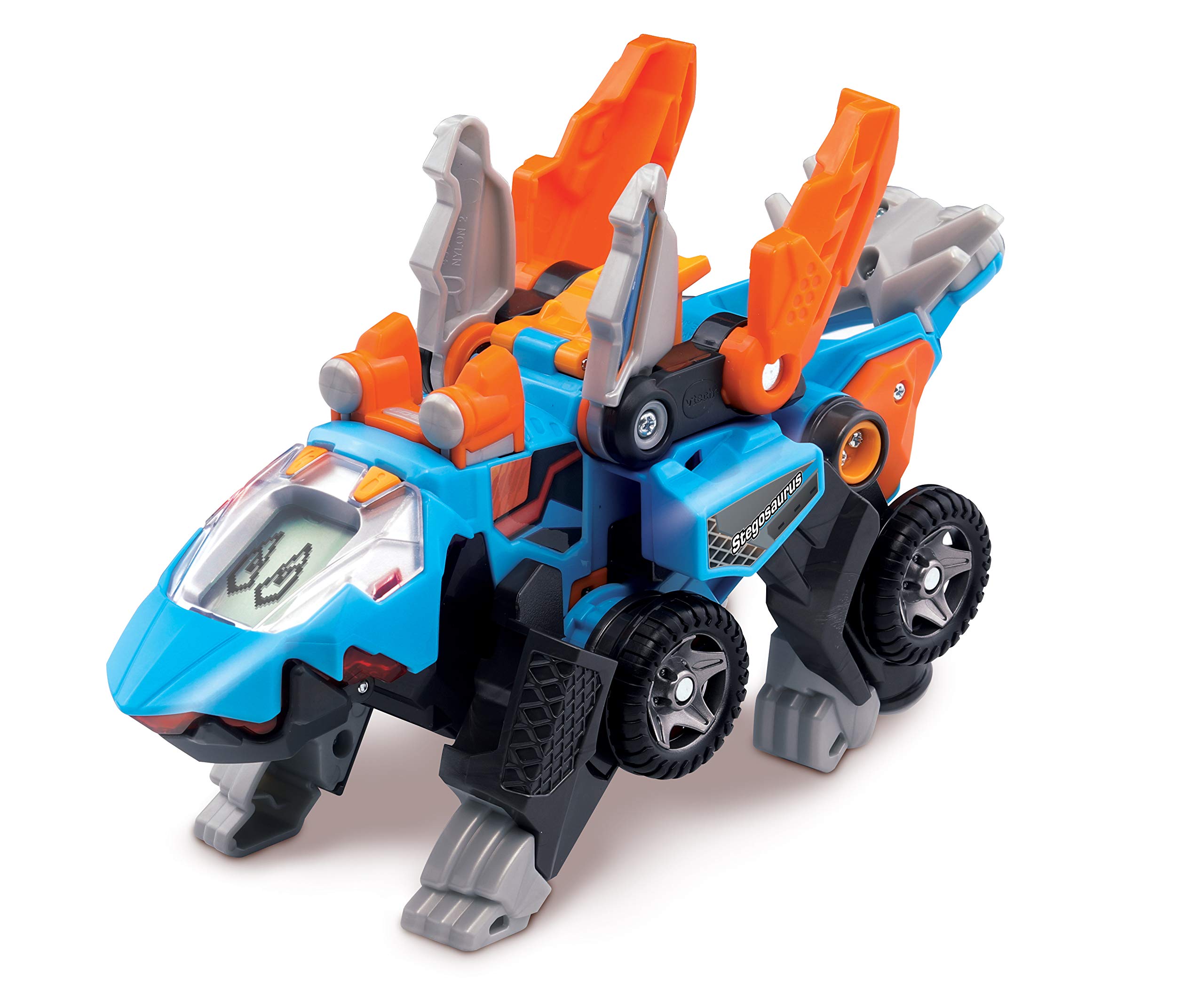 VTech Switch and Go Dinos Stegosaurus – Dino-Auto-Transformer – 2in1 Spielzeug mit Dinostimme, Geräusch- und Lichteffekten – Für Kinder von 3-8 Jahren