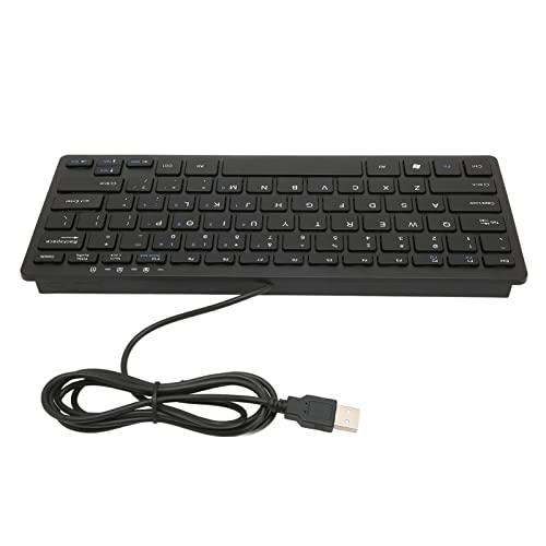 MXGZ Laptop-Tastatur, Ultradünne Mini-Tastatur mit Scherentasten, Leise, Komfortable 78 Tasten, Plug-and-Play für das Büro (Schwarz)