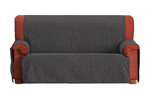 Eysa Dream Nicht elastisch Sofa überwurf 3 sitzer, Chenille, 06-grau, 37 x 6 x 29 cm