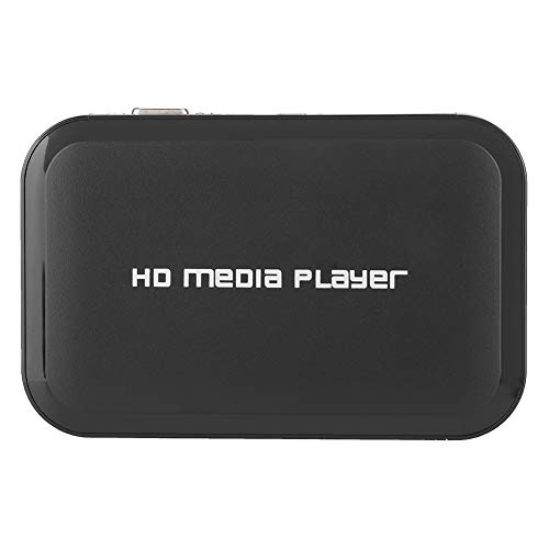 Digital Media Player, Full HD HDMI Media Player Unterstützt 1080P, Kompatibel mit VGA AV USB SD MMC, Video/Foto/Musik Player für RCT TV, Monitor, Automobil