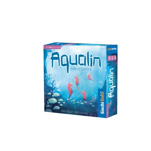 Giochi Uniti - Aqualin, abstraktes Spiel für Zwei Spieler, italienische Ausgabe, GU732, Mehrfarbig