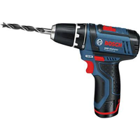 Bosch GSR 12V-15 Professional - Bohrer/Schrauber - schnurlos - 2 Geschwindigkeiten - Bohrfutterschlüssel 10 mm - 30 N·m - 2 Akkus - 12 V