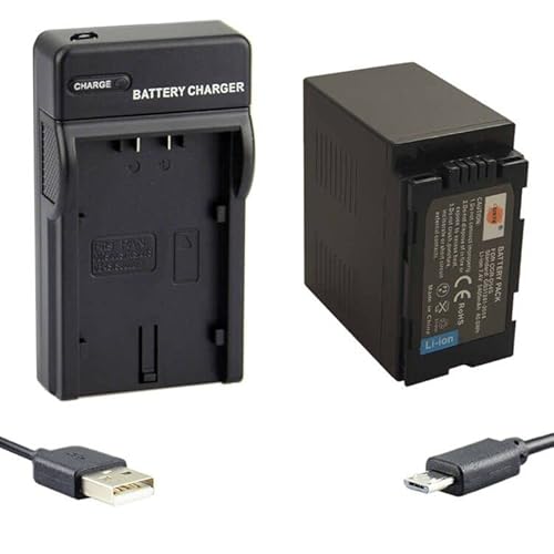 DSTE Li-Ionen Batterie und Micro USB Ladegerät Anzug kompatibel mit Panasonic CGA-D54, CGA-D54S, CGR-D54S, AG-DVC180A, AG-DVC30, AG-DVC60