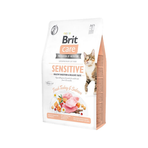 Brit Care Sensitive Katzenfutter mit Ratsche und Lachs 7 Kg