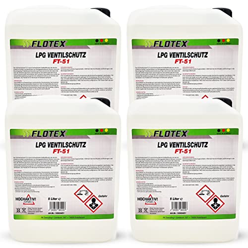 Flotex Permanent LPG Ventilschutz, 4 x 5L Additiv Gas Ventil Schutz