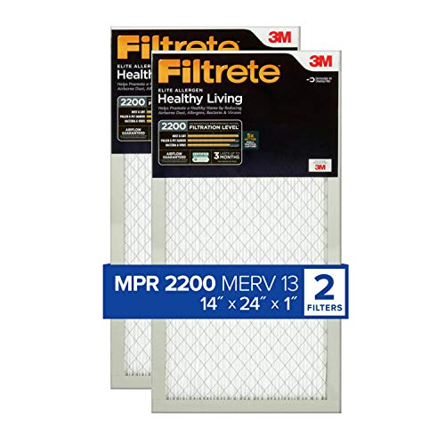 Filtrete EA23 Stutzen – 2pk-6e Reduzierung AC Ofen Air Filter, 14 x 24 x 1, 2er Pack