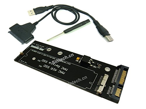 Sintech 26-poliger auf SATA-Adapter mit USB-SATA-Kabel, kompatibel mit SSD vom MacBook Air Pro 2012 (nicht für SSD von 2013–2015 geeignet)