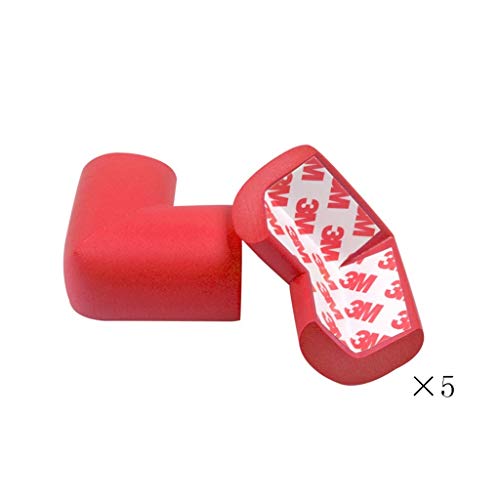 AnSafe Eckenschutz, 10 Packung Mit Innen- Kindersicherheit Schutz Schwamm Wrap (12 Farben Optional) (Color : Red)