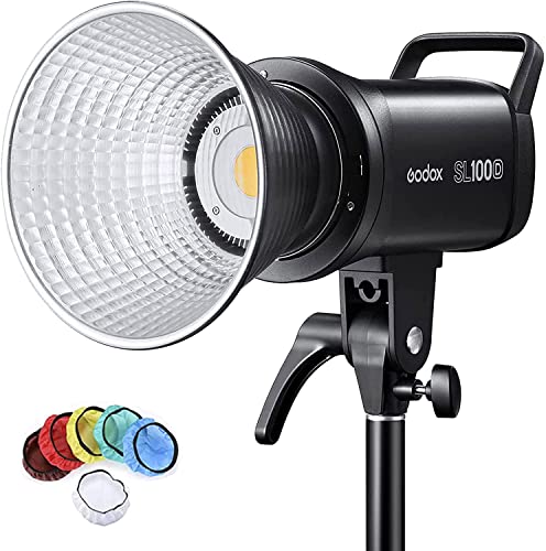Godox SL100D LED-Videoleuchte, 100W, 5600K, Tageslichtausgleich, CRI96 + TLCI97 + 32100 Lux @ 1m 8 Lichteffekte Unterstützung App-Steuerung mit Bowens Mount