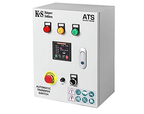 Die ATS-Einheit KS ATS 1/40HD (automatische Umschaltung auf Notstrom) startet den Generator automatisch und überträgt die Belastung, wenn die Hauptstromversorgung unterbrochen wird.