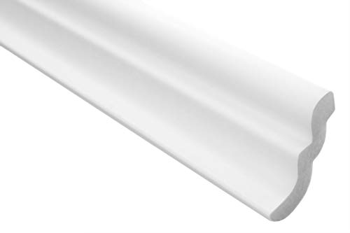 30 Meter | Styropor Stuckleisten | Decke | stabil | weiß | Zierprofil | leicht | dekorativ | XPS | 46x50mm | E-7