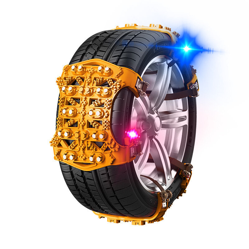Verbesserte Version von BIKIGHT 6 Stück dickeren TPU-Schneeketten für Autos, universelle Sicherheitsketten für Reifen, r