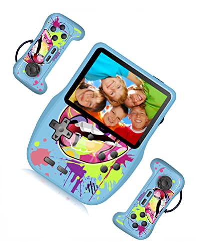 CZT 3,8-Zoll-Desktop-Retro-Spielekonsole Dual-Gamepad-Handheld, eingebaute 520-Spiele, TV-Out-Videospielkonsole, elektronisches Spielsystem, tragbare Spielkonsole für Kinder