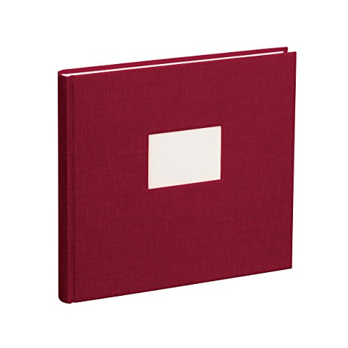 Semikolon (353525) Gästebuch mit 180 blanko Seiten burgundy (dunkel-rot) - Gäste-Buch mit Buchleinenbezug - Lesezeichen - Format: 24,5 x 23,5 cm