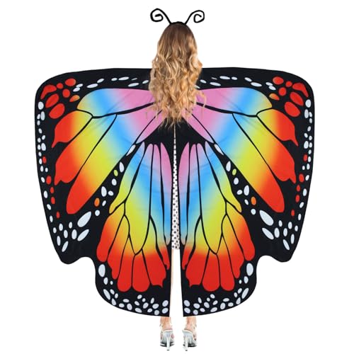 BTAISYDE Schmetterling Kostüm Schmetterlingsflügel für Frauen Schmetterlingsflügel Kostüm Schmetterling Schmetterling für Frauen Schmetterling Kostüm,D