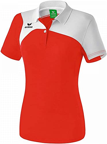 erima Damen Polo Club 1900 2.0 Polo, rot/weiß, 42, 1110710