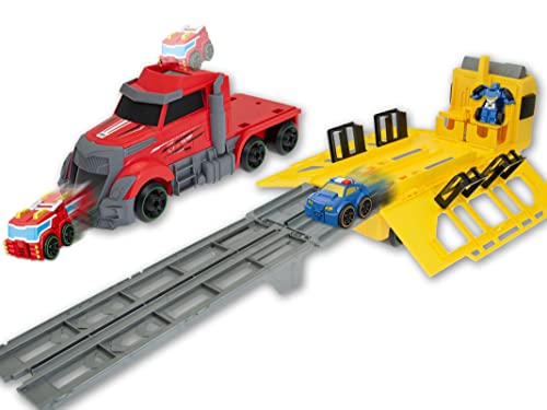 Teorema 67361 - Bisarca Spielzeug-LKW mit 2 Roboter umwandelbaren Maschinen mit Startrampe