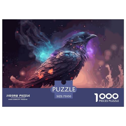 Tierkrähen-Puzzle, 1000 Teile, für Erwachsene, Puzzle für Erwachsene, 1000 Teile, Lernspiele, 1000 Teile (75 x 50 cm)