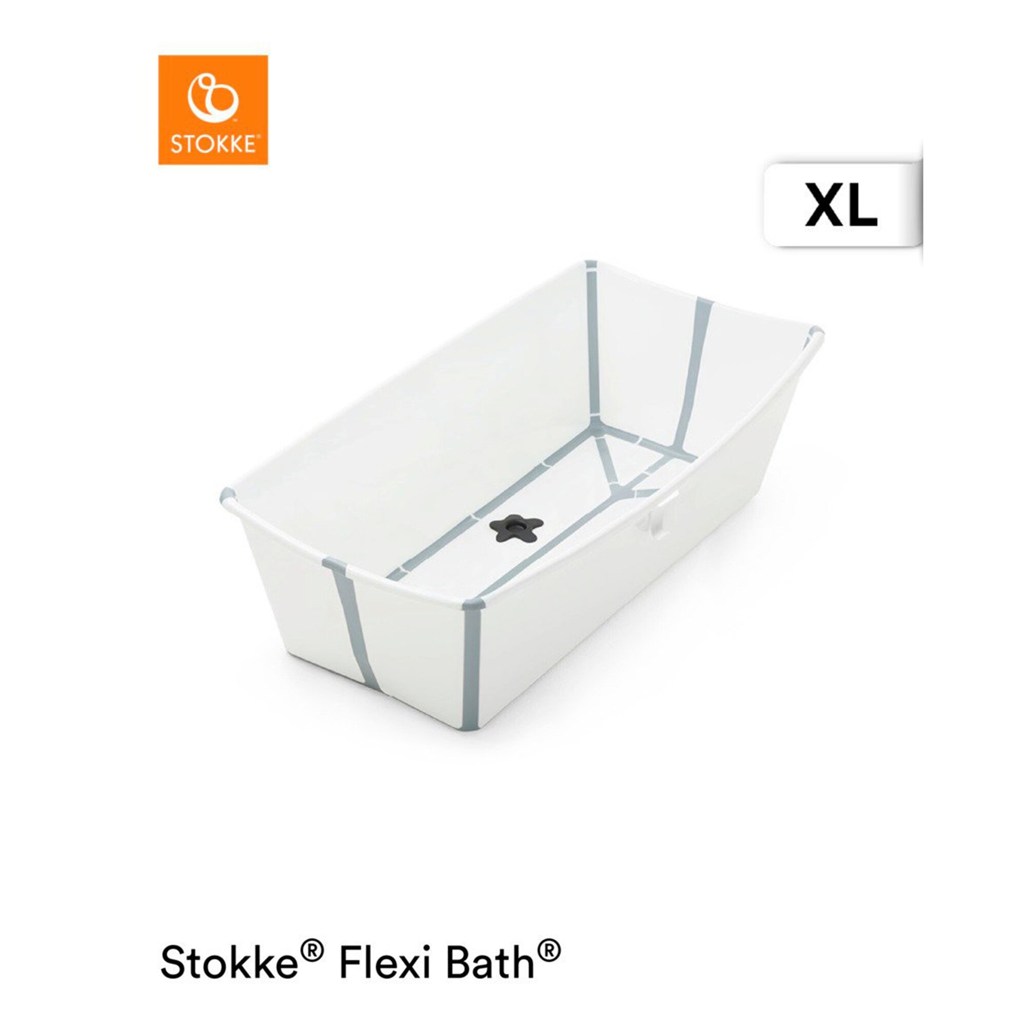 Stokke Flexi Bath XL - Badewanne für Babys, Kleinkinder & Kinder - Extrem leicht und zusammenklappbar - Farbe: XL White