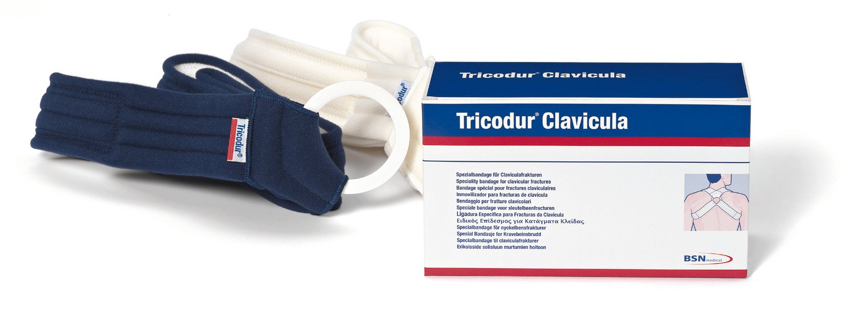 Tricodur Clavicula Bandage weiß Gr. M 80-95cm(BSN), Schulter- und Oberarmbandagen