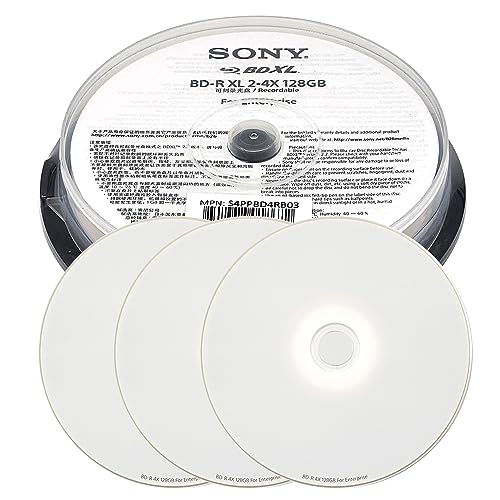Digital 4 x 128 GB BDXL Quad Layer BD-R XL weiß mit Tintenstrahldrucker bedruckbar Blu-ray beschreibbar 50 Jahre Archiv-Discs – 3 Discs