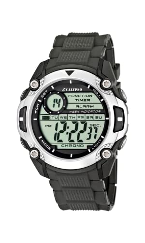 Calypso Jungen Chronograph Quarz Uhr mit Silikon Armband K5577/1