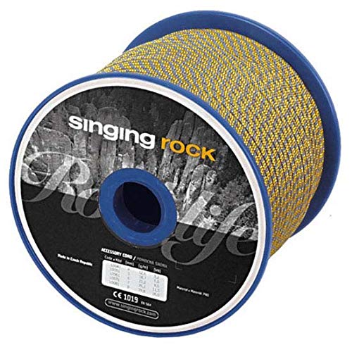 Singing Rock Seil, 6 mm, 100 m, Spule für Bergsteigen, Bergsteigen und Trekking, für Erwachsene, Unisex, Rosa (ohne Farbe)