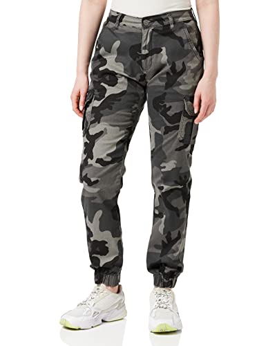 Urban Classics Damen Ladies High Waist Camo Cargo Pants Hose, Mehrfarbig (Dark 00784), W(Herstellergröße: 27)