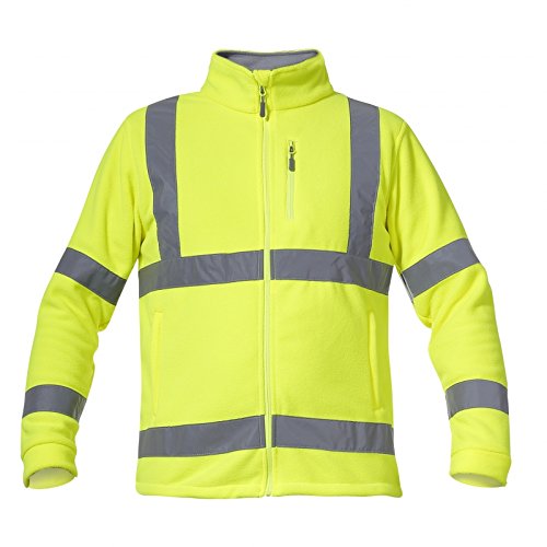 LAHTI PRO L4010903 Warnschutz-/Fleece Jacke Arbeitsjacke EN 13688/EN ISO 20471-GELB, Größe, Gelb, L/52