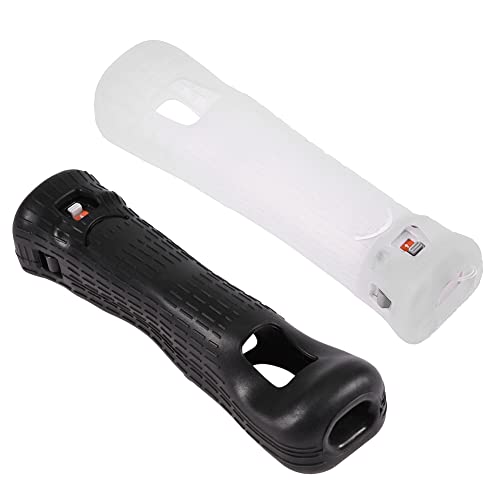 Motion Plus Sensoradapter mit Silikonhülle, Erweiterte Silikon-Schutzhülle für Wii-Fernbedienung, Kompatibel mit Verschiedenen Wii-Spielen (Schwarz)(Schwarz)