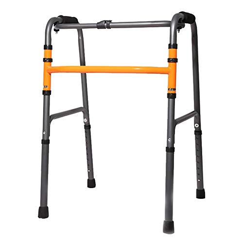 Multifunktionaler faltbarer Gehwagen für erwachsene Senioren mit Behinderung, höhenverstellbarer tragbarer Tritthilfe, hochbelastbarer aufrechter Gehwagen