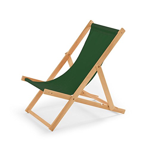 IMPWOOD Gartenliege aus Holz Liegestuhl Relaxliege Strandstuhl (Grün)