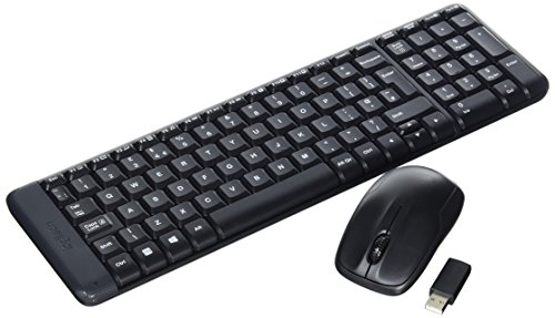 Logitech MK220 RF Wireless Schwarz - Tastaturen (Standard, Kabellos, RF Wireless, Schwarz, Maus enthalten)