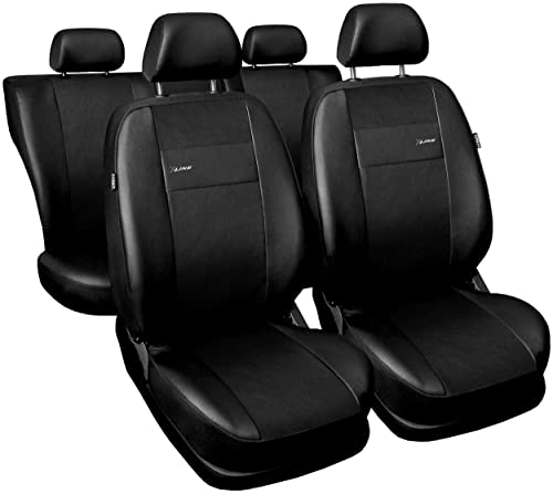 GSC Sitzbezüge Auto Komplett 5-Sitze Universal Autositzbezüge Schonbezüge Vorne Kunst Leder mit Airbag System X-LINE, kompatibel mit Mitsubishi ASX