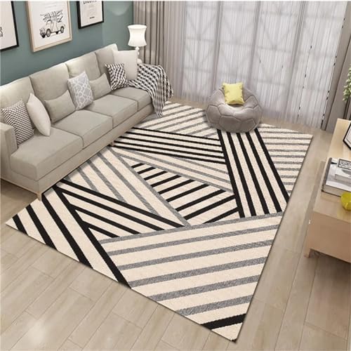 AD6H-CZ Grauer Teppich, hochwertiger Sofa-Teppich, leicht zu reinigender Jugendteppich,grau,100x160cm