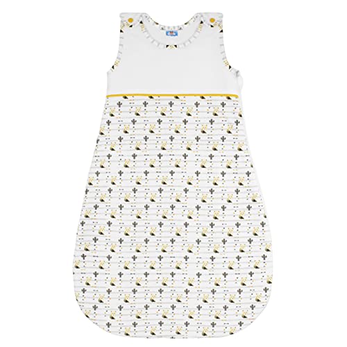 Schlafsack für Jungen und Mädchen, Größe 80 cm (6-12 Monate), 100% Biobaumwolle Babyschlafsack Ohne Chemikalien (OEKO TEX) - Kuscheliger Schlafsack und Hochwertiger Reißverschluss mit Schutz