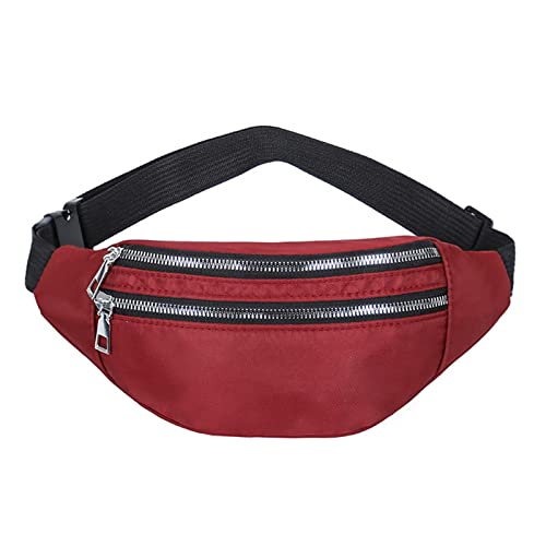 Gürteltasche Damenmode Hüfttasche Casual Crossbody Brusttaschen Unisex Hüftgürteltasche Reise wasserdichte Gürteltasche Sportgeldbörse (Color : Red, Size : 29 * 15 * 8cm)