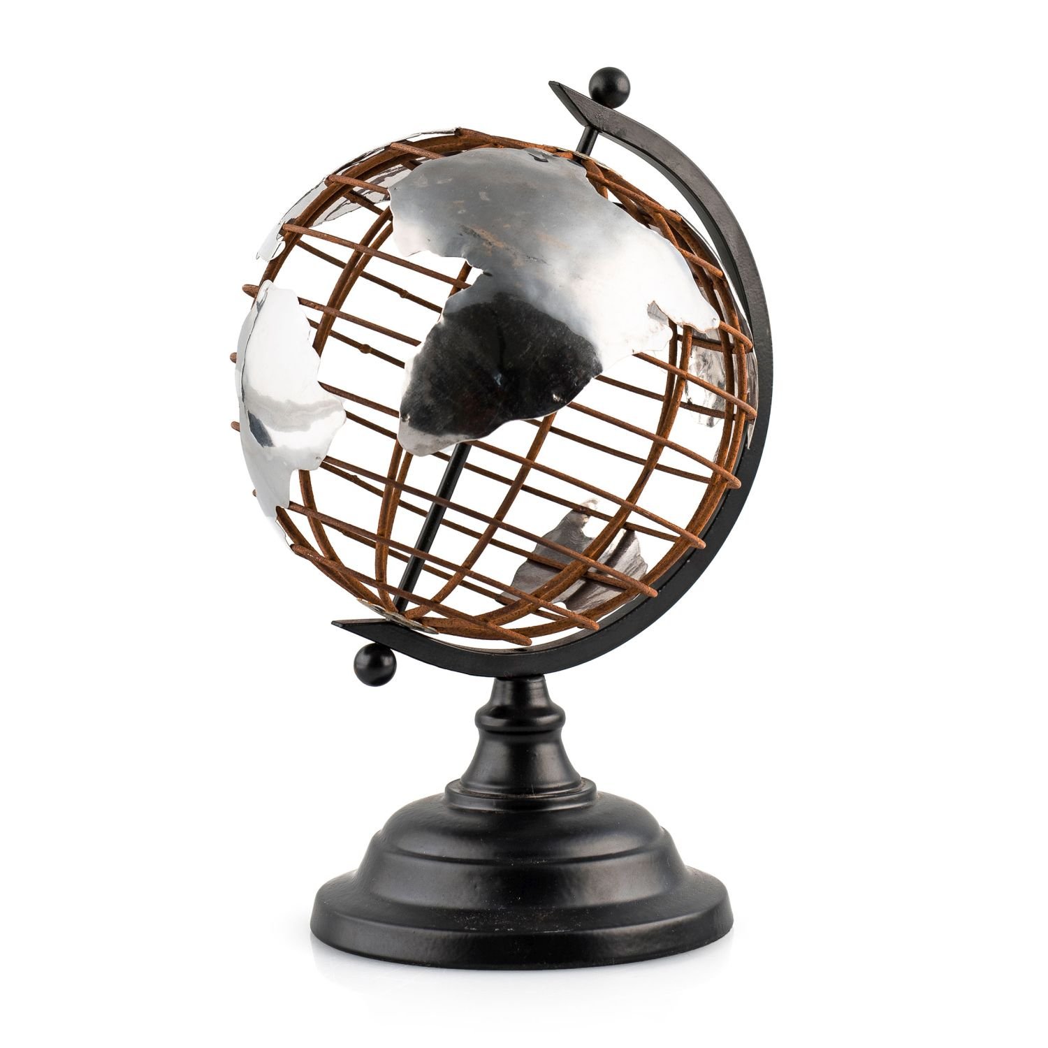 Globus, Terra aus Metall, H 25 cm