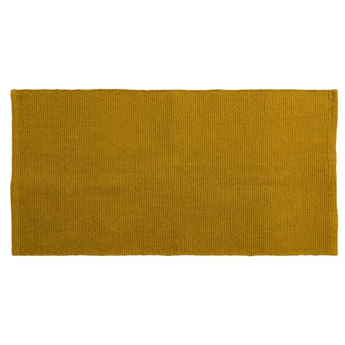 Linnea Teppich, rechteckig, 70 x 140 cm, reine Baumwolle, Moorea, Goldgelb