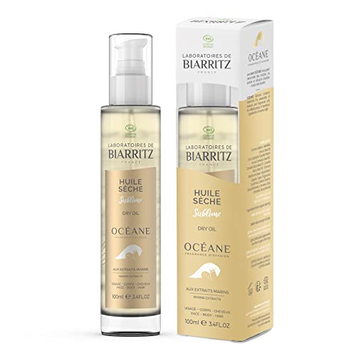 Laboratoires de Biarritz - Océane Bio-Zertifiziertes Trockenöl - Gesicht, Körper, Haare - Natürlich hergestellter Duft - 100 ml - Made in France