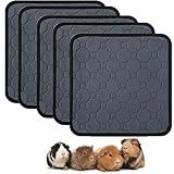 Guinea Pig Fleece Cage Liners - Washable Guinea Pig Pee Pads, Waterproof Reusable & Anti Slip Guinea Pig Bedding Fast and Super Absorbent Pee Pad for Small Animals Food and Water Bowl Mat (S)