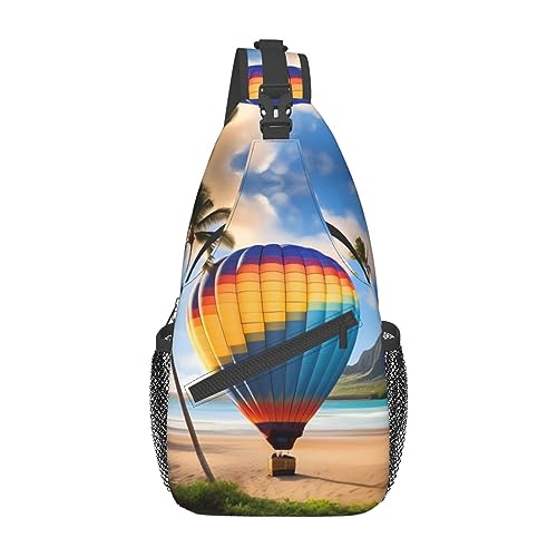 The Deep Oceanpatterned Unisex Duffel Bag Crossbody Bag für Reisen, Wandern, Klettern, Laufen, Radfahren, Hawaii Heißluftballon, Einheitsgröße