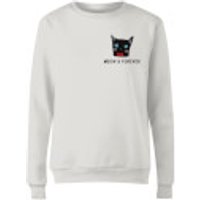 Meow & Forever Frauen Pullover - Weiß - S - Weiß
